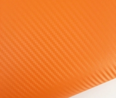 Оранжевая пленка карбон 3D, карбоновая пленка цвет оранжевый 