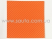 4D карбон оранжевый, высокое качество, микроканалы, под лаком ширина 1,52м. № 1
