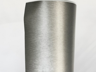 Пленка шлифованный алюминий светло-серая 3D ширина 1,52м.