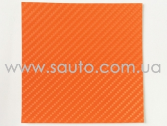 4D карбон оранжевый, высокое качество, микроканалы, под лаком ширина 1,52м.