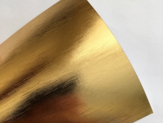Пленка золотой хром шлифованный для авто, зеркальная пленка глянец 1,52м.