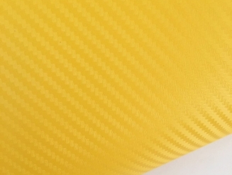 Карбоновая пленка желтая, ярко-желтый карбон 3D