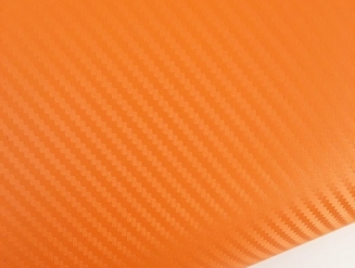 Оранжевая пленка карбон 3D, карбоновая пленка цвет оранжевый 