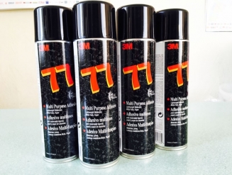 Клей спрей 3M 77 для ткани, фольги, пленки, дерева 500ml